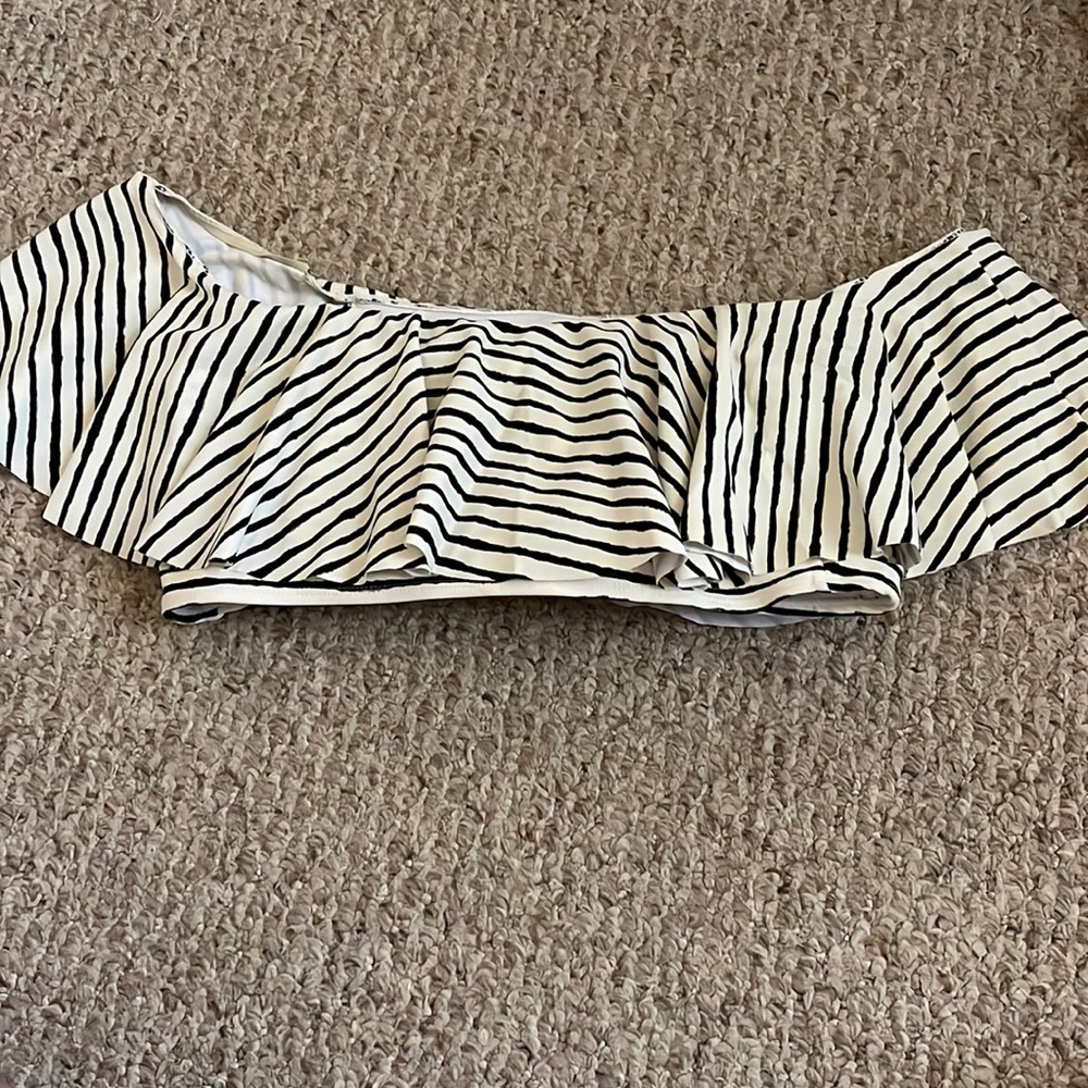 off the shoulder ruffle bikini top